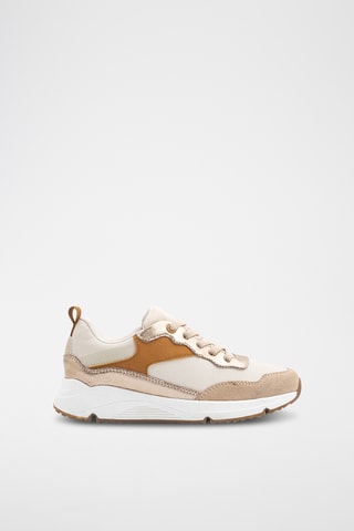 Sneakers - Wit en Mosterdgeel