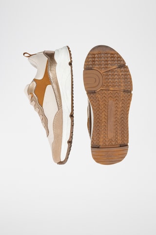 Sneakers - Wit en Mosterdgeel