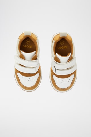 Sneakers - Wit en Camel