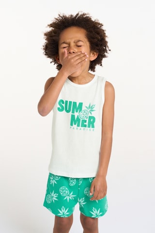 Pyjama - Wit en Turquoise
