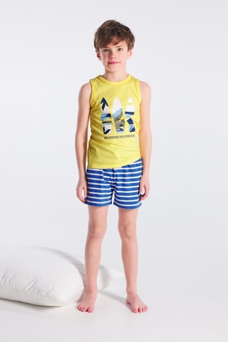 Pyjama Geel en Blauw