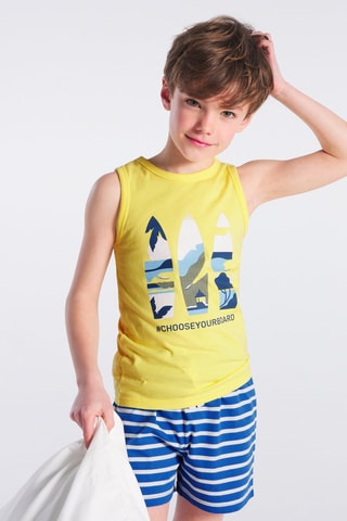 Pyjama Geel en Blauw