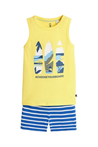 Pyjama Geel en Blauw