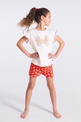 Pyjama Wit en Rood