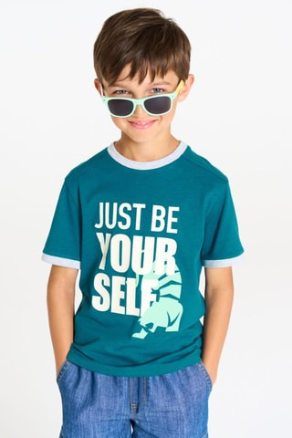 T-shirt - Pauwblauw