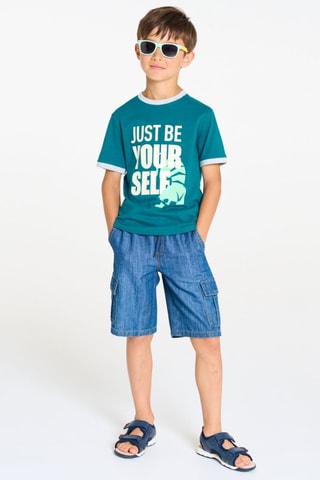 T-shirt - Pauwblauw