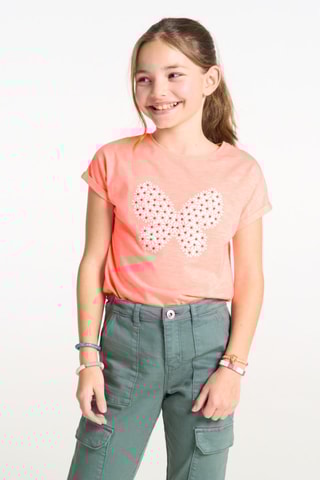 T-shirt - Gemêleerd Zalmroze