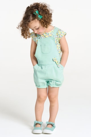 T-shirt en Tuinbroek - Geel en Zeegroen