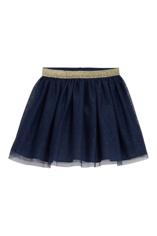 Rok met Ruches Donkerblauw - Okaïdi