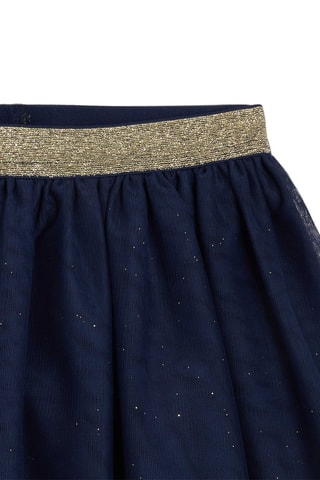 Rok met Ruches Donkerblauw - Okaïdi