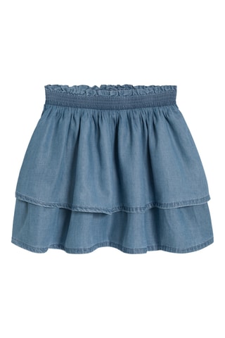 Spijkerrokje met Ruches - Blauw