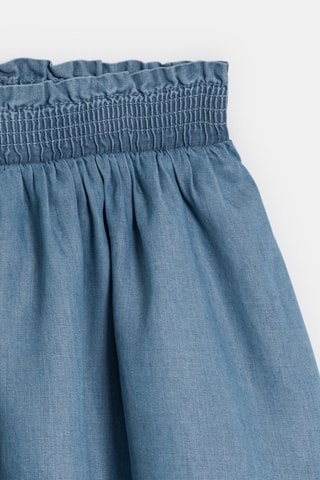 Spijkerrokje met Ruches - Blauw
