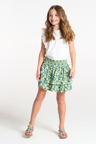 Rok met Ruches - Wit