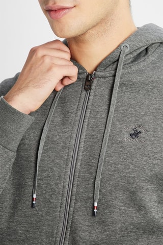 Sweater met Capuchon - Gemêleerd Grijs