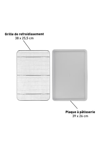 Plaque à pâtisserie et grille de refroidissement en acier inoxydable Ceramik