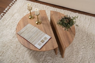 2 tables basses gigognes Orion  - 90 x 30 x 60/ 85 x 35 x 30 cm
