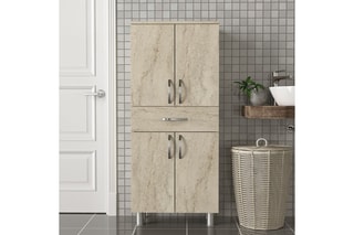 Armoire de salle bain 4 portes Andy - 59,4 x 140 x 31,5 cm