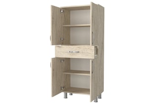 Armoire de salle bain 4 portes Andy - 59,4 x 140 x 31,5 cm