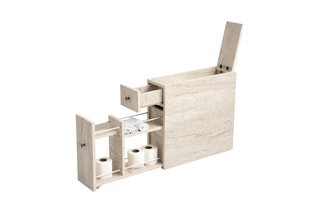Meuble de salle de bain 2 tiroirs et 1 abattant Calencia - 20 x 55 x 60 cm
