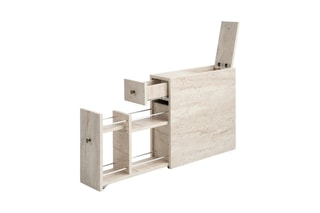 Meuble de salle de bain 2 tiroirs et 1 abattant Calencia - 20 x 55 x 60 cm