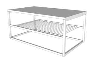 Table basse Asude et noir - 95 x 42 x 55 cm