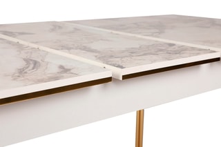 Table à manger extensible Damla - Longueur 146 à 181 cm