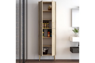 Armoire de toilette 4 portes Berlin A - 187 x 41,5 x 31,5 cm