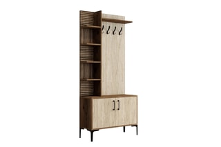 Meuble d'entrée 2 portes Viyana D - 90 x 200 x 35 cm