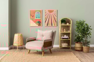 Fauteuil convertible - Rose 