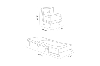 Fauteuil convertible - Rose 