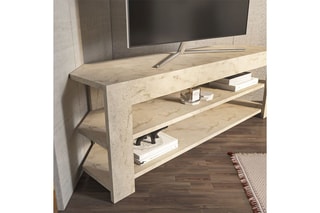 Meuble TV 2 étagères Rita - 120 x 35 x 42 cm
