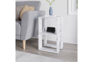Table de chevet 2 niches Lonie - 30 x 55 x 30 cm