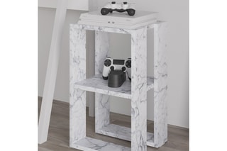 Table de chevet 2 niches Lonie - 30 x 55 x 30 cm