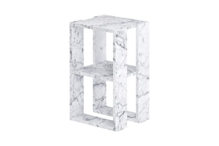 Table de chevet 2 niches Lonie - 30 x 55 x 30 cm
