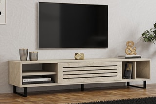Meuble TV 1 abattant Safir - 160 x 35 x 40 cm