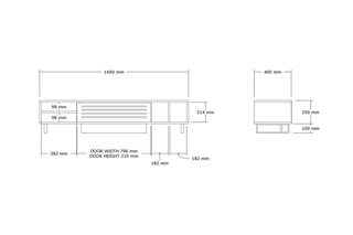 Meuble TV 1 abattant Safir - 160 x 35 x 40 cm