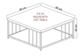 Table basse Zenn - 90 x 60 x 40 cm