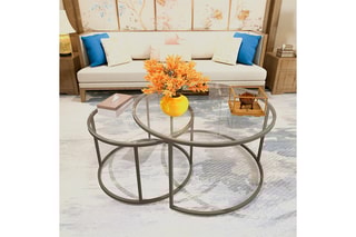 2 tables gigognes - 80 x 45 x 80 cm