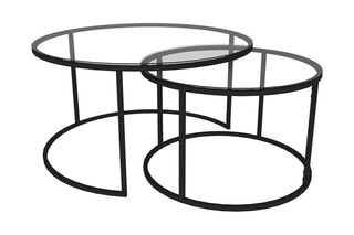 2 tables gigognes - 80 x 45 x 80 cm