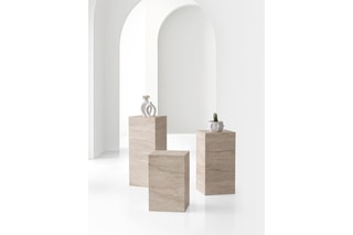 3 tables gigognes L.Ciceklik - 35 x 35 x 55/70/85 cm