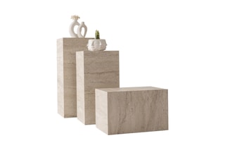 3 tables gigognes L.Ciceklik - 35 x 35 x 55/70/85 cm