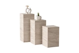 3 tables gigognes L.Ciceklik - 35 x 35 x 55/70/85 cm