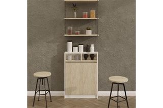 Table pliable Bracked et blanc - 70 x 96 x 15 cm
