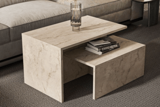 2 tables gigognes Twins - 72 x 45 x 42 et 60 x 35 x 27 cm