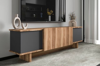 Meuble TV 4 portes Diana - 180 x 50 x 33 cm