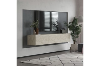 Meuble TV 3 abattants Alfa - 28,6 x 180 x 31,4 cm