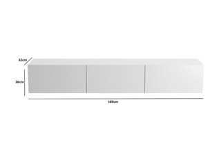 Meuble TV 3 portes Asir - 180 x 30 x 32 cm
