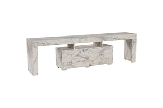 Meuble TV 2 abattants Enclave et gris - 180 x 50 x 31,3 cm
