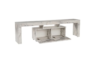 Meuble TV 2 abattants Enclave et gris - 180 x 50 x 31,3 cm