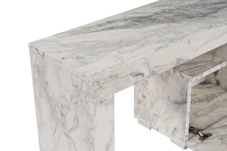 Meuble TV 2 abattants Enclave et gris - 180 x 50 x 31,3 cm